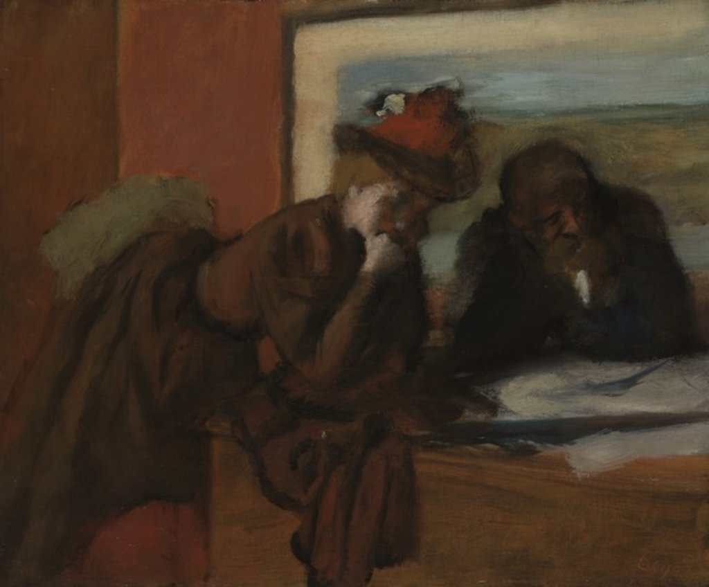 Detail of The Conversation, 1885-95 by Edgar Degas