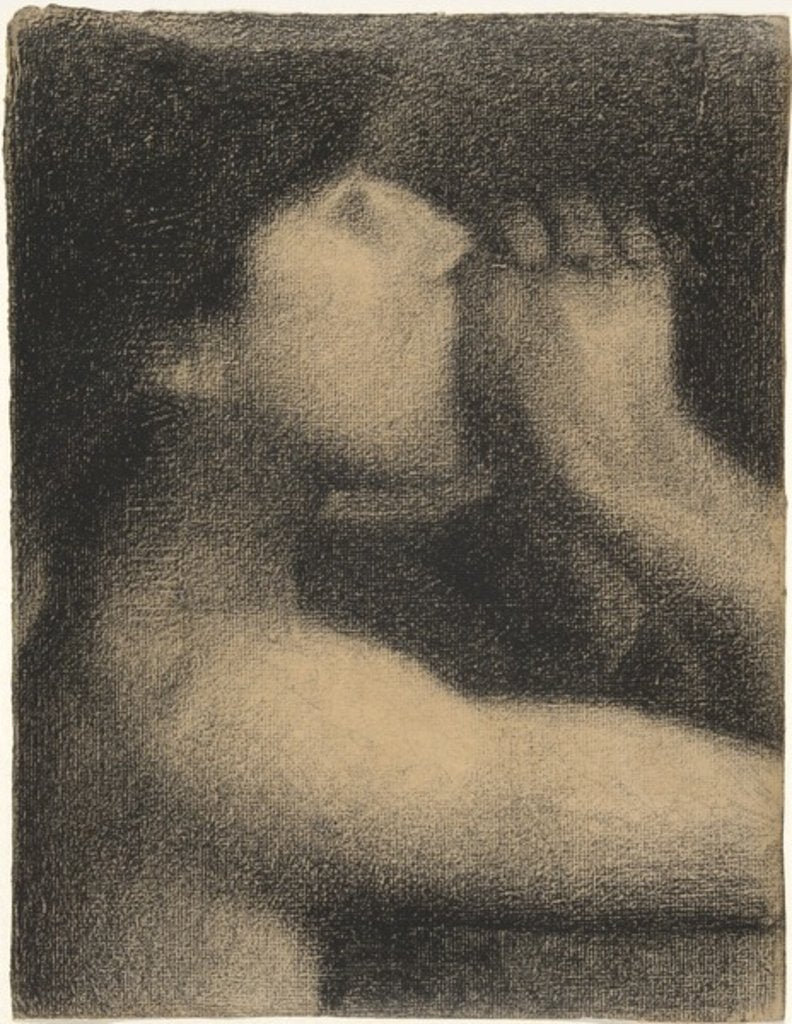 Detail of Echo, Study for ' Bathers at Asnieres', 1883-4 by Georges Pierre Seurat