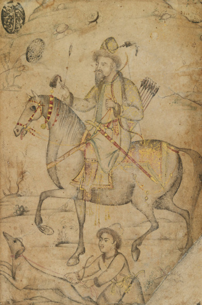 Detail of Hunter on a Horse by Mughal School
