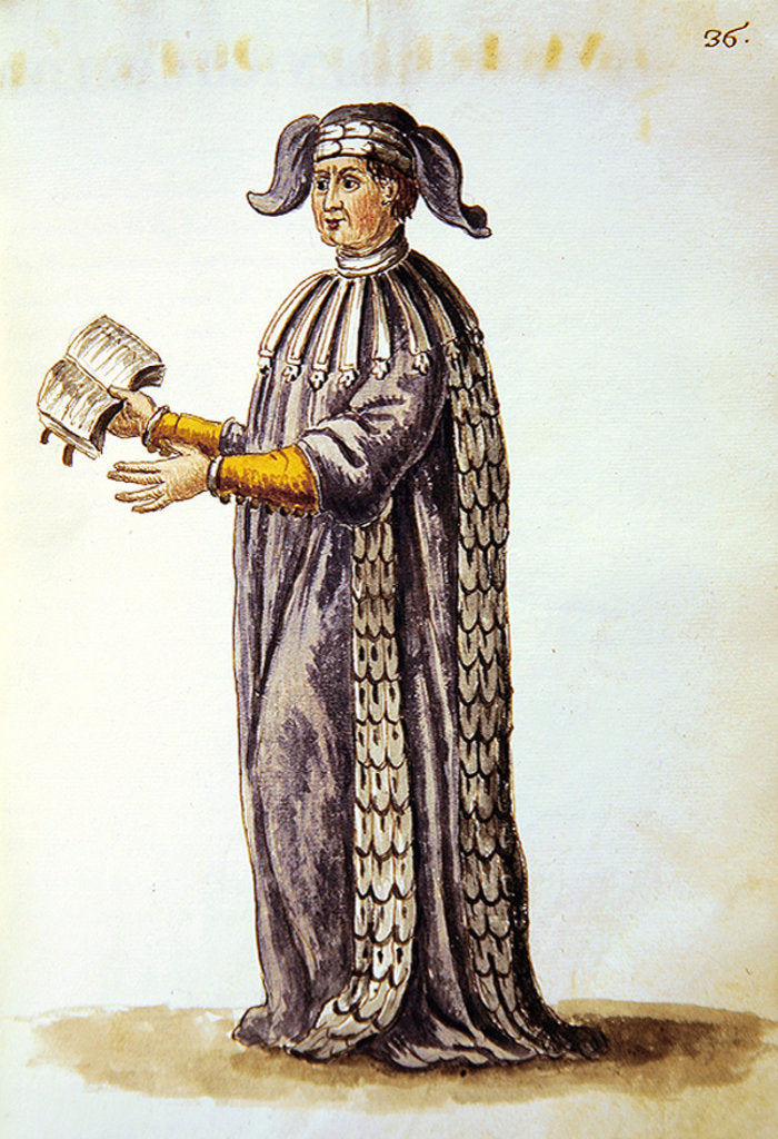 Detail of An erudite academic by Jan van Grevenbroeck
