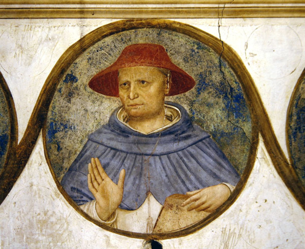 Detail of Beato Ugolino da Orvieto, theologian and philosopher by Fra Angelico