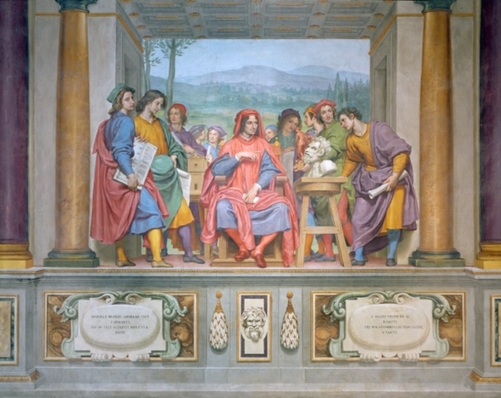 Detail of Lorenzo amongst the artists by Ottavio Vannini