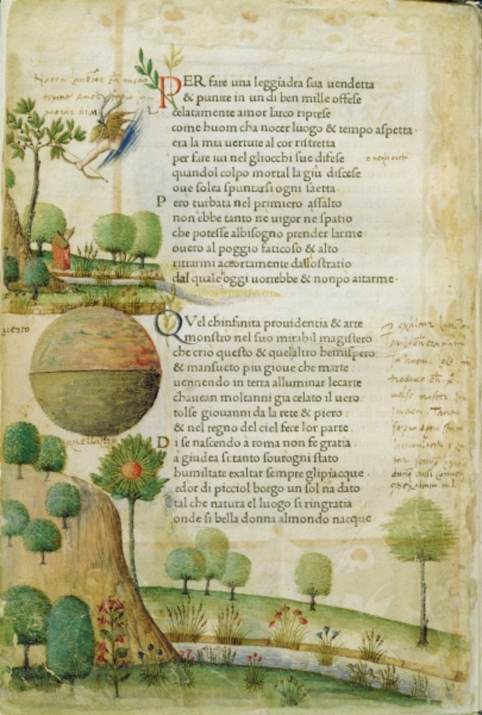 Detail of Fol. 1v, 'Per fare una leggiadra sua vendetta' by Italian School