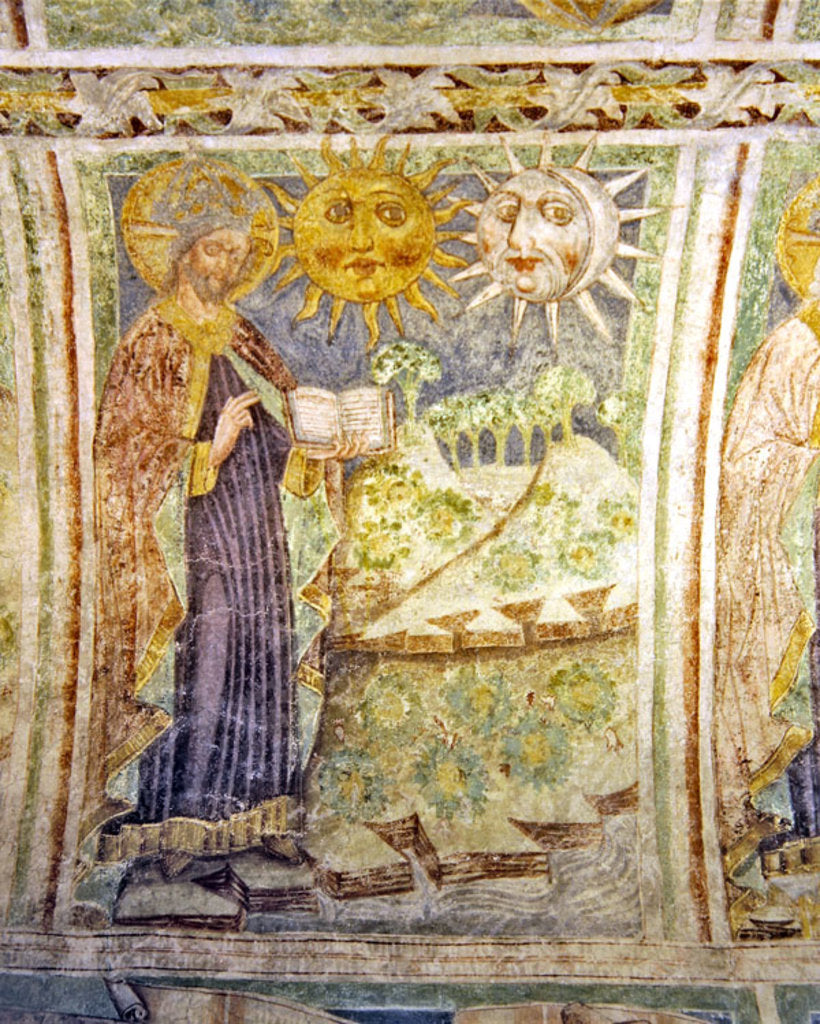 Detail of The Creation of the Sun, Moon and Stars, 1490 by Janez Kastav