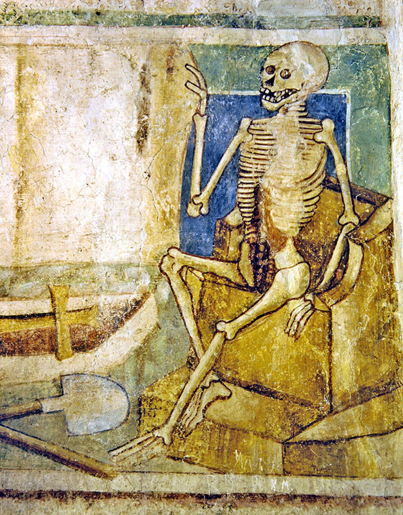 Detail of The Dance of Death: Death by the open tomb, 1490 by Janez Kastav