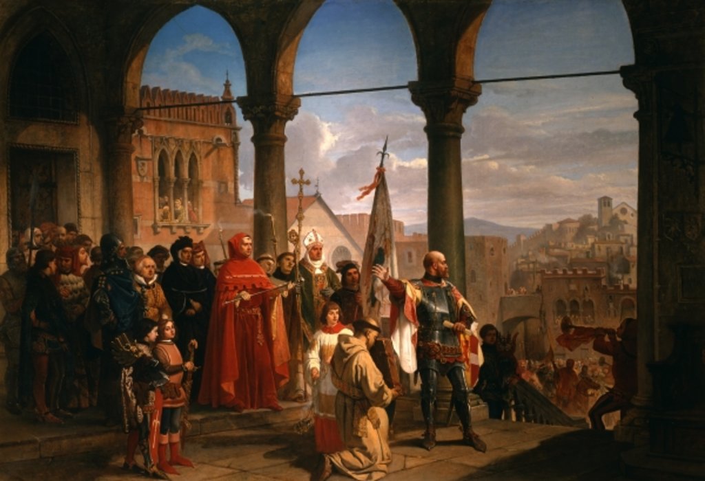 Detail of The Dedication of Trieste to Austria by Cesare Felix dell' Acqua