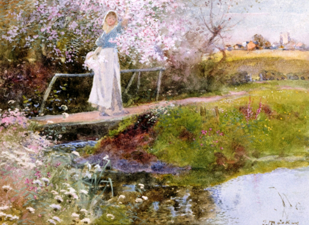 Detail of The Orchard Brook by Thomas Mackay