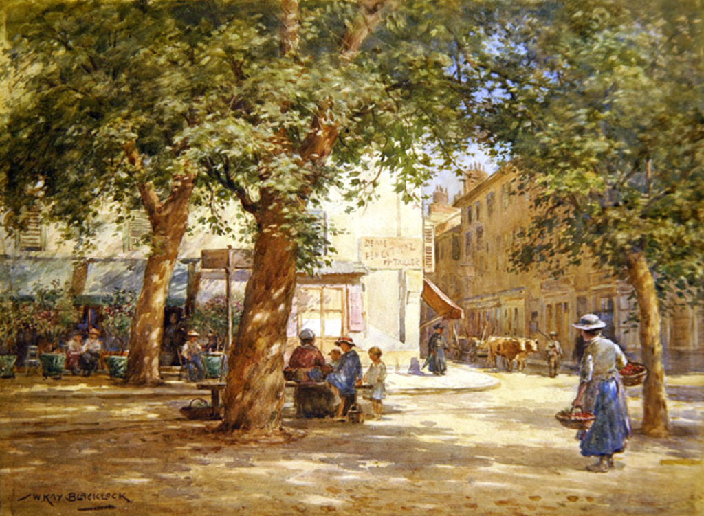 Detail of The Market Square by William Kay Blacklock