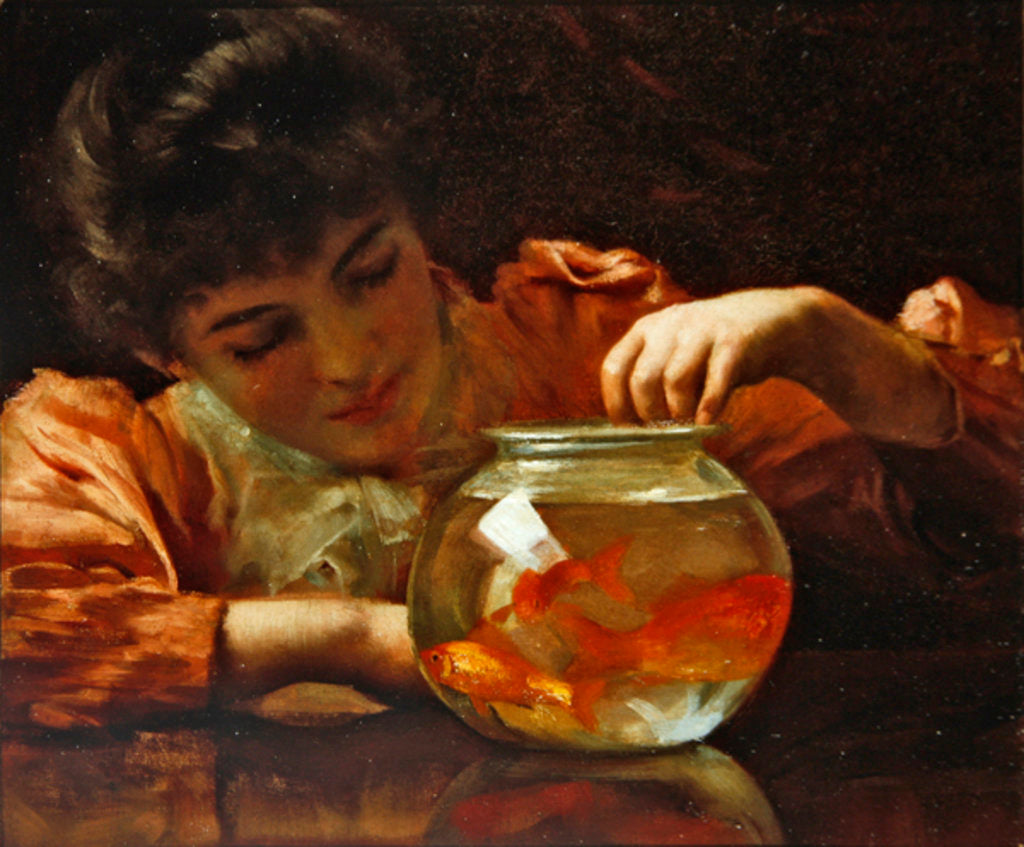 Detail of The Goldfish Bowl by Thomas Benjamin Kennington
