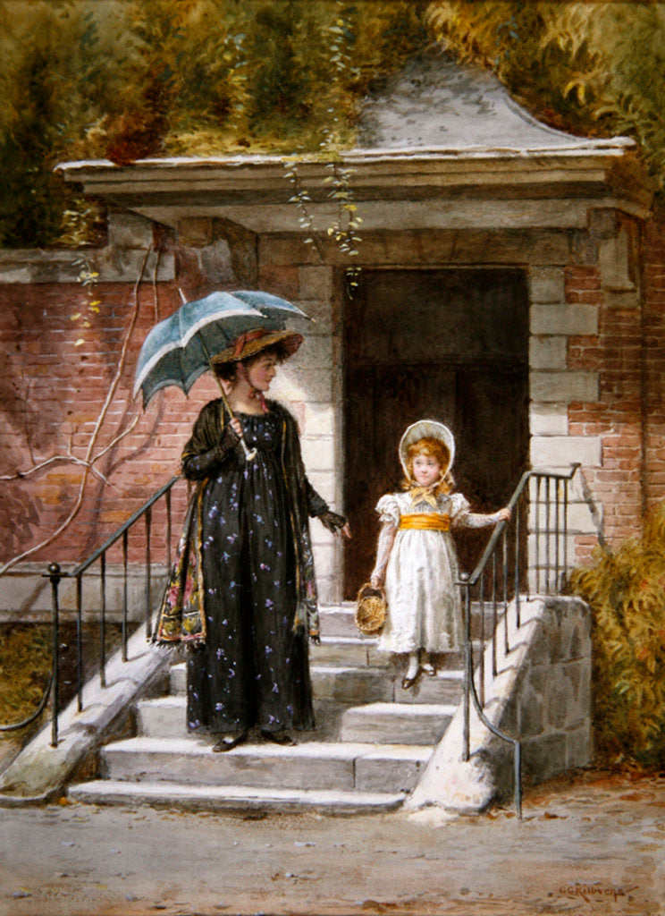 Detail of Going Shopping by George Goodwin Kilburne