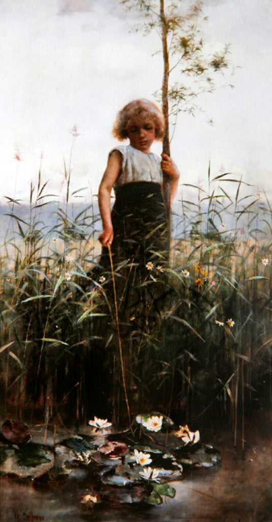 Detail of The Water Lilies by Hector Caffieri