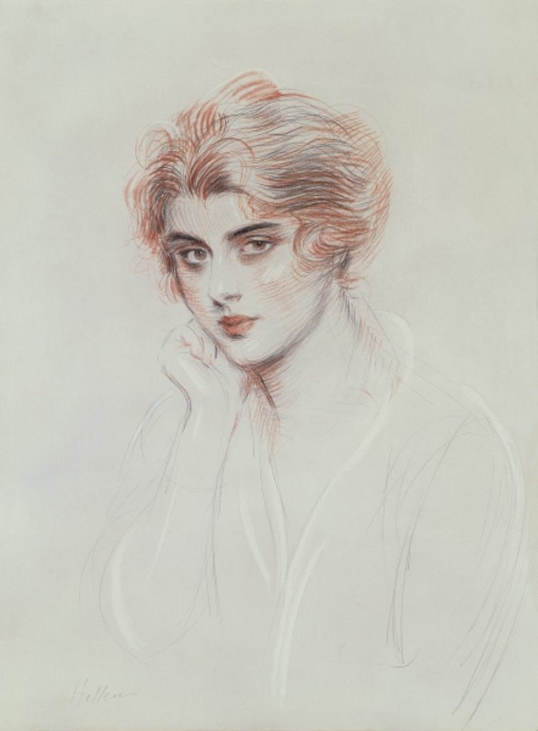 Detail of The Artist's Daughter by Paul Cesar Helleu
