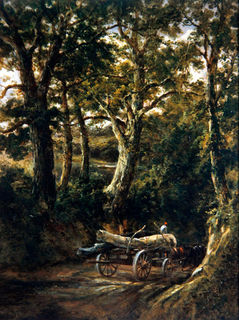 Detail of Gathering Timber by Henry Earp