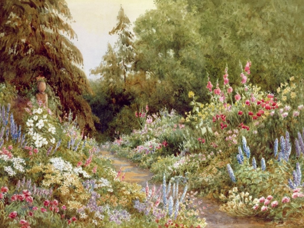 Detail of Herbaceous Border by Evelyn L. Engleheart