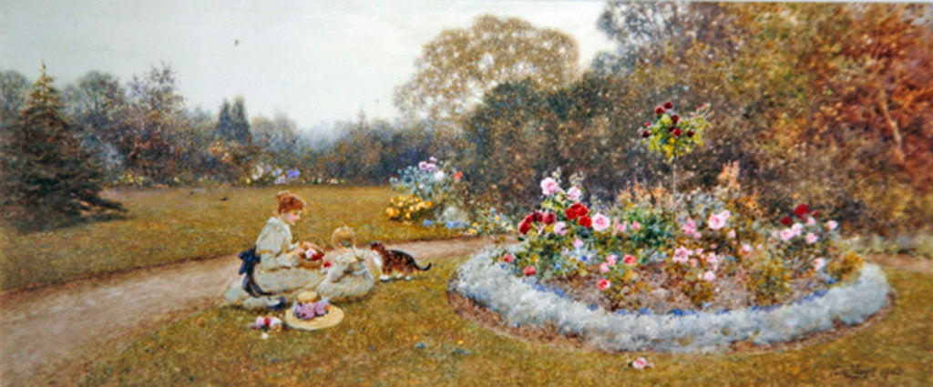 Detail of The Rose Garden, 1903 by Thomas James Lloyd