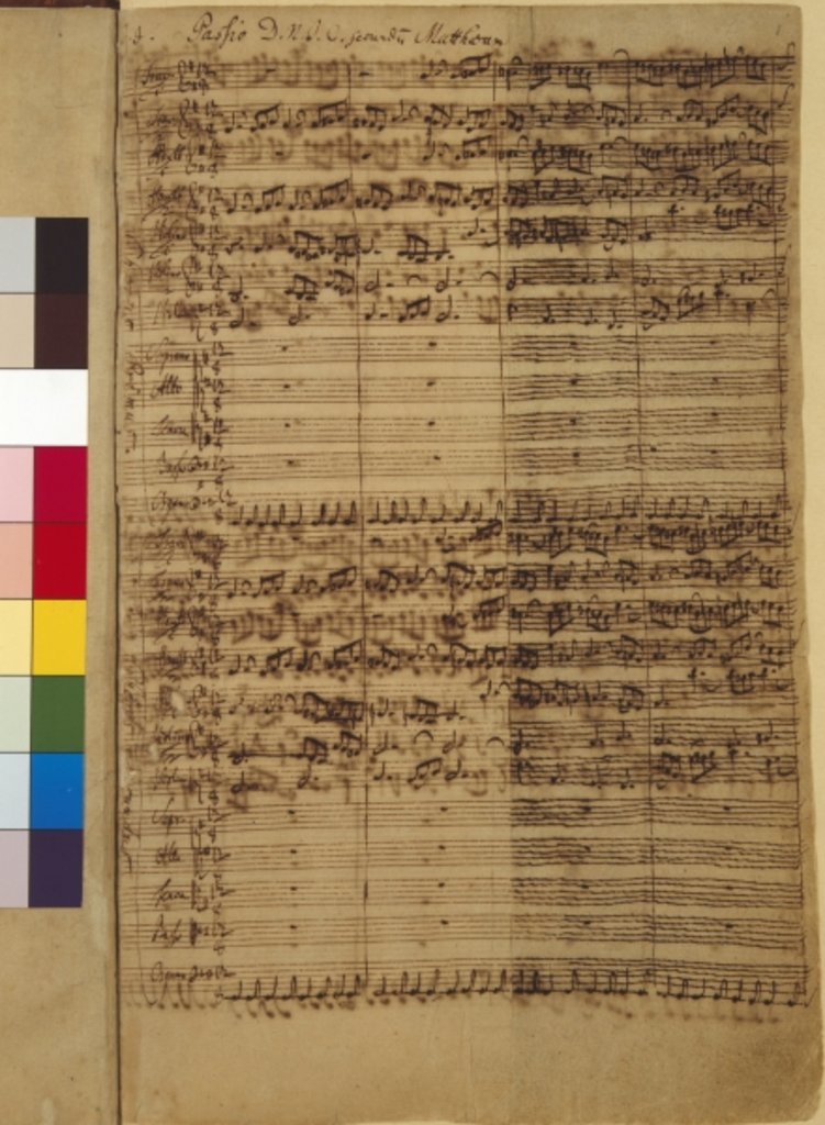 Detail of Passio Domini nostri J.C. secundum Evangelistam MATTHAEUM BWV 244, 1730s by Johann Sebastian Bach