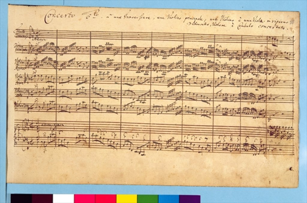Detail of The Brandenburg Concertos, No.5 D-Dur, 1721 by Johann Sebastian Bach