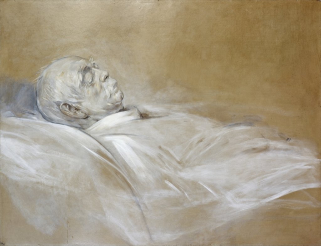 Detail of Prince Otto von Bismarck on his Death Bed, 1898 by Franz Seraph von Lenbach