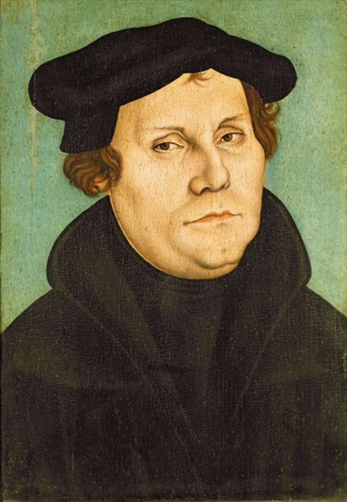 Detail of Luther as Professor by Lucas