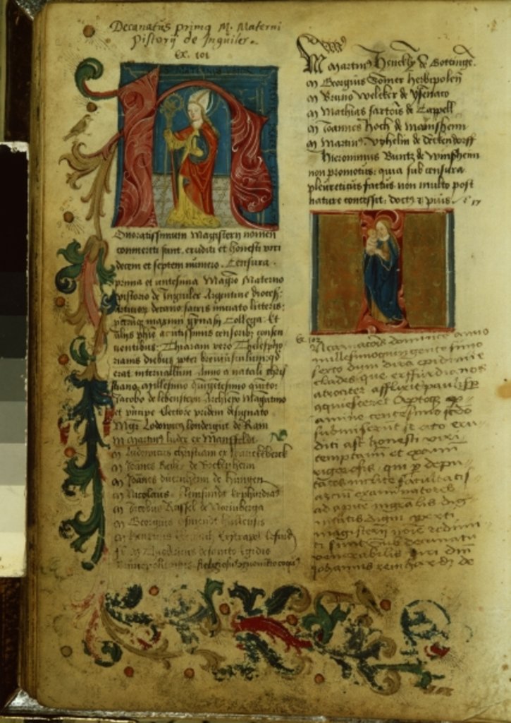 Detail of Martin Luther's Enrolment at the University of Erfurt, April 1501 by German School