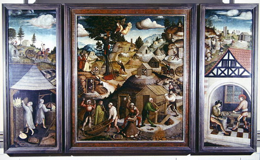 Detail of Mining landscape, 1521 by Hans Hesse