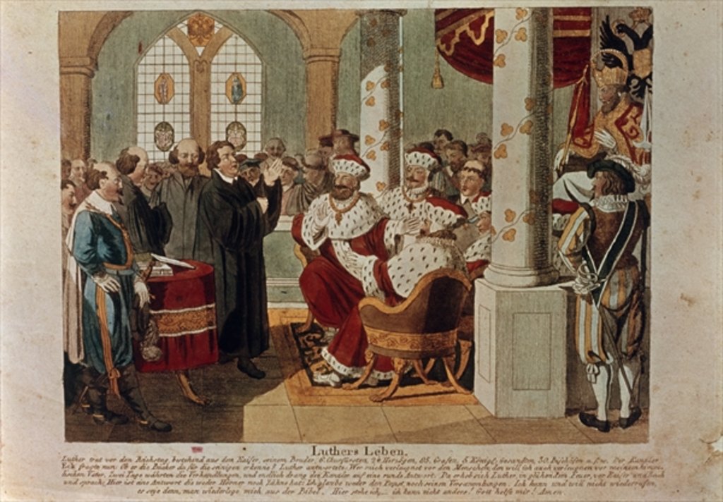 Detail of Luther at the Diet of Worms by German School