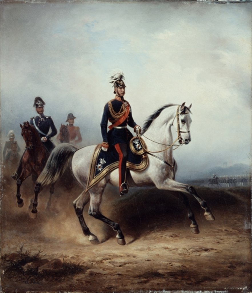 Detail of Frederick III Wilhelm on the Bornstedter Field, 1858 by Hermann Meyerheim
