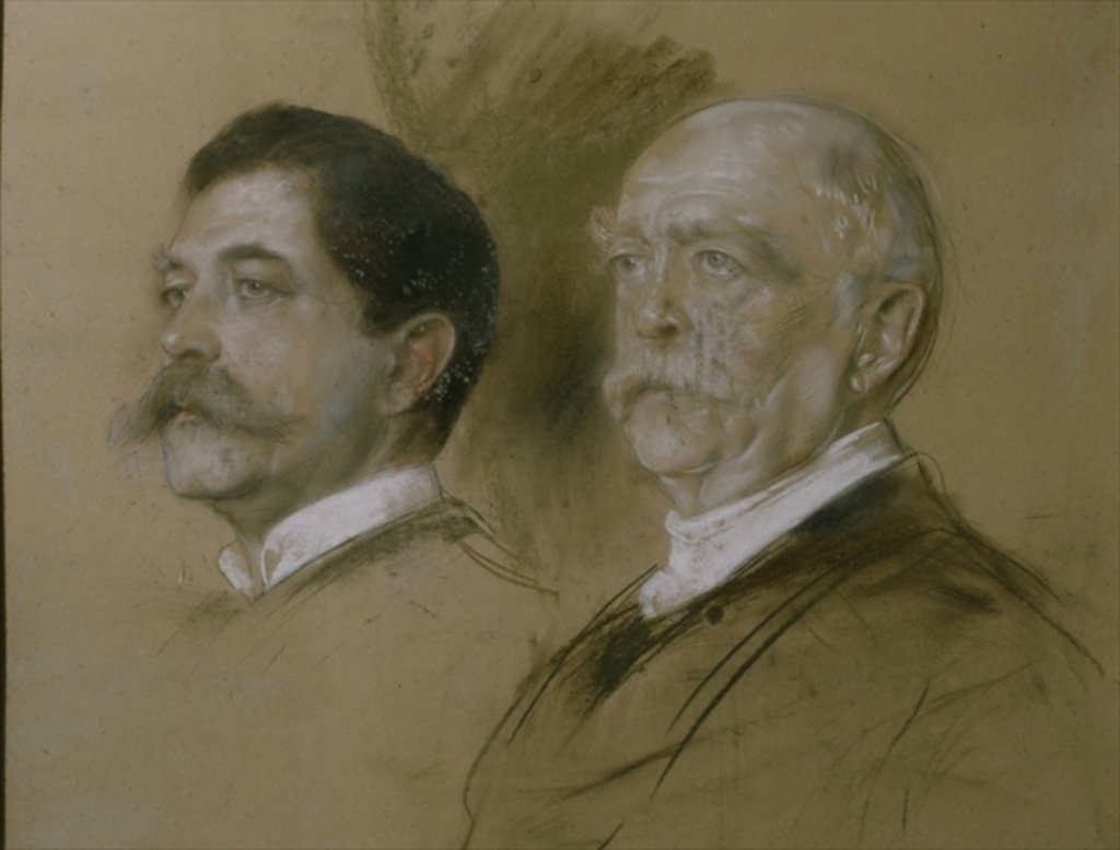 Detail of Otto von Bismarck and his Son Herbert, State Secretary of the Foreign Office from 1860-90, 1892 by Franz Seraph von Lenbach
