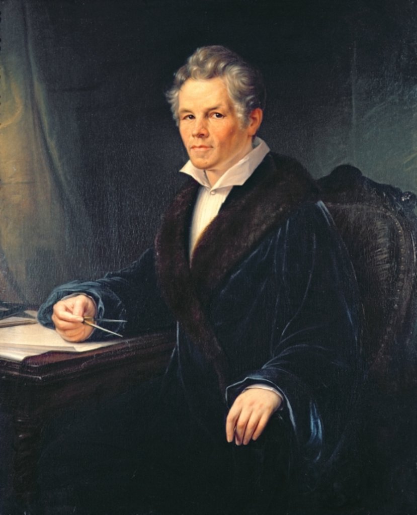 Detail of Portrait of Karl Friedrich Schinkel, c.1880 by Karl Schmidt