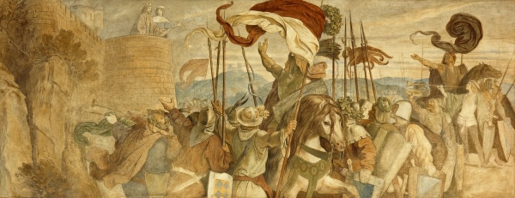 Detail of Faithful Men are the best wall, c.1855 by Moritz Ludwig von Schwind