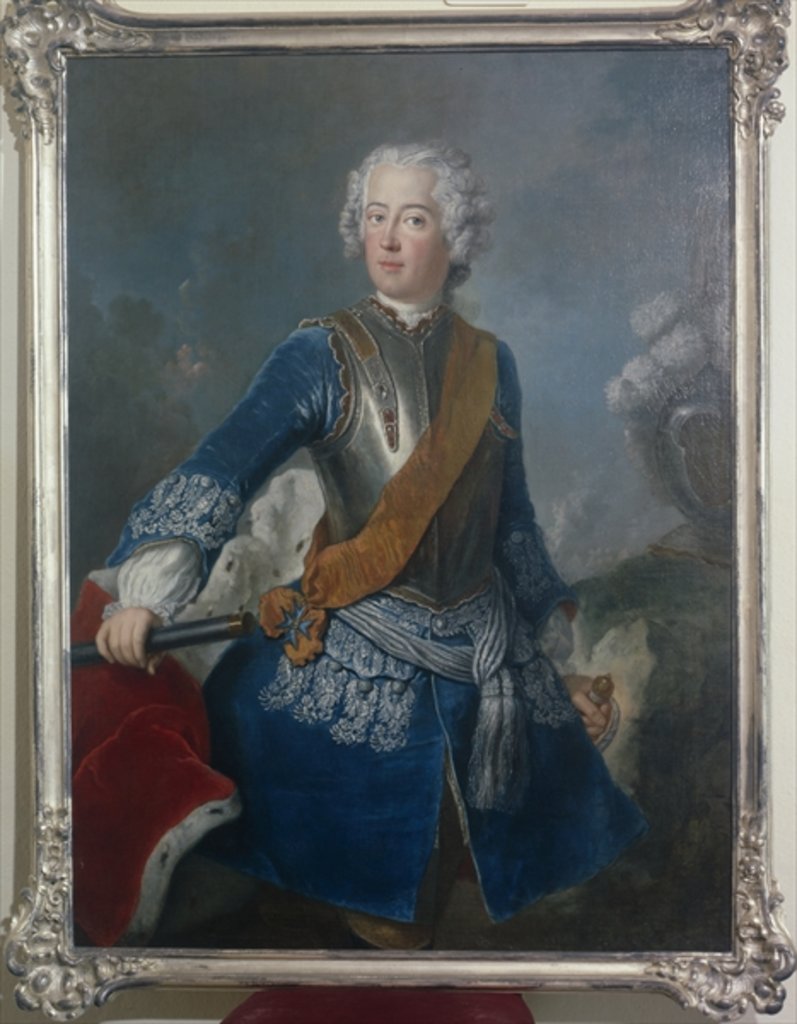 Detail of The Crown Prince Frederick II, c.1736 by Antoine Pesne