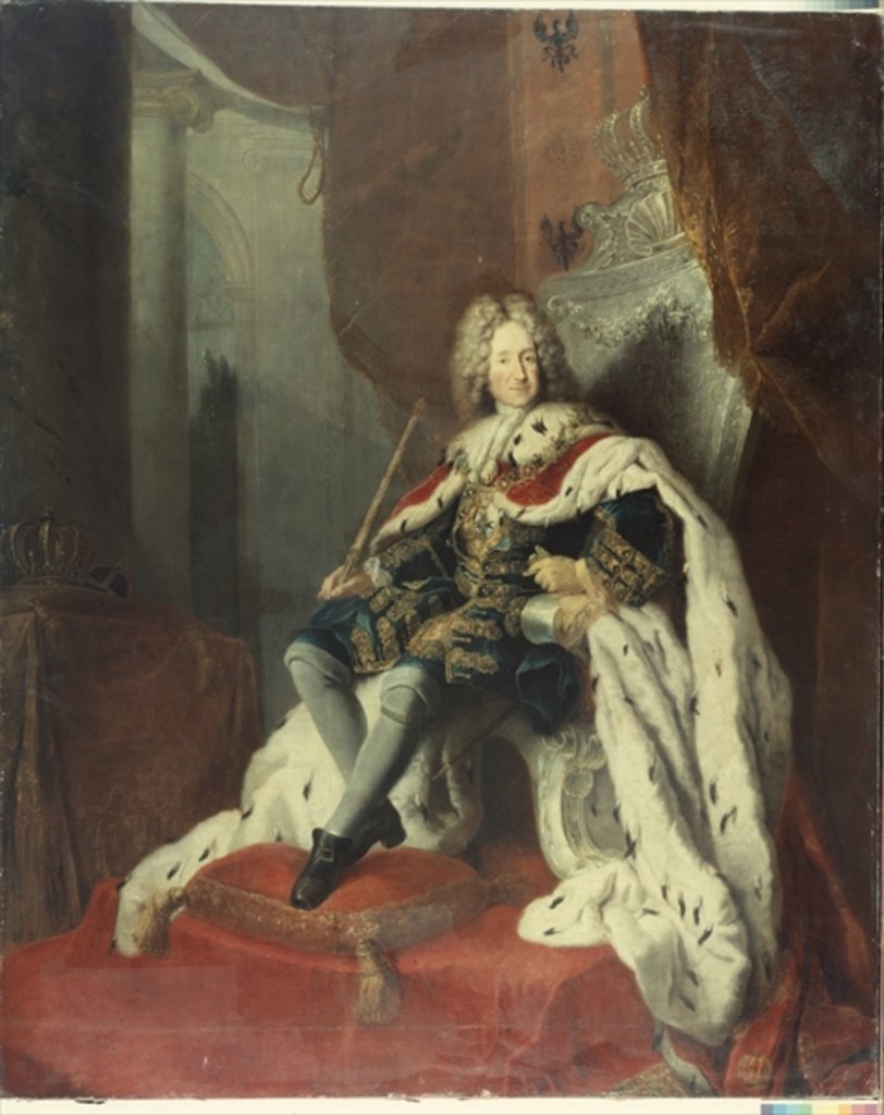 Detail of King Frederick I of Prussia by Antoine Pesne