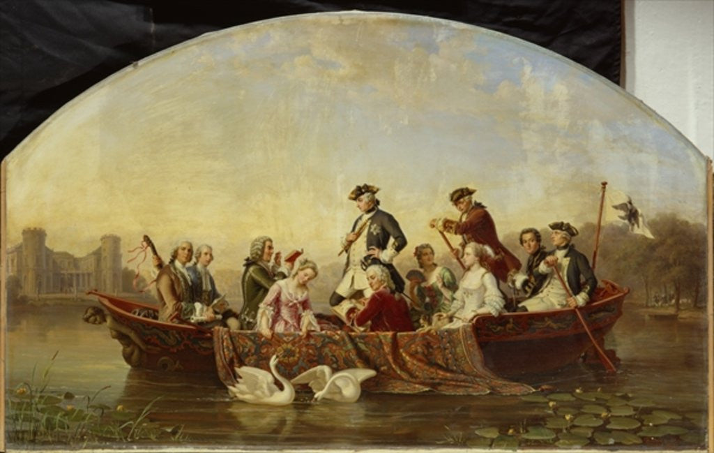 Detail of Boat Trip in Rheinsberg by Theobald Reinhold von Oer