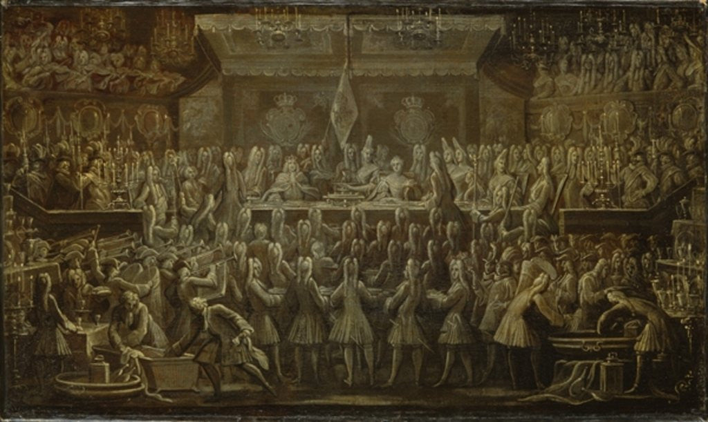 Detail of Prussian Coronation Dinner for Frederick I by Johann Friedrich Wentzel