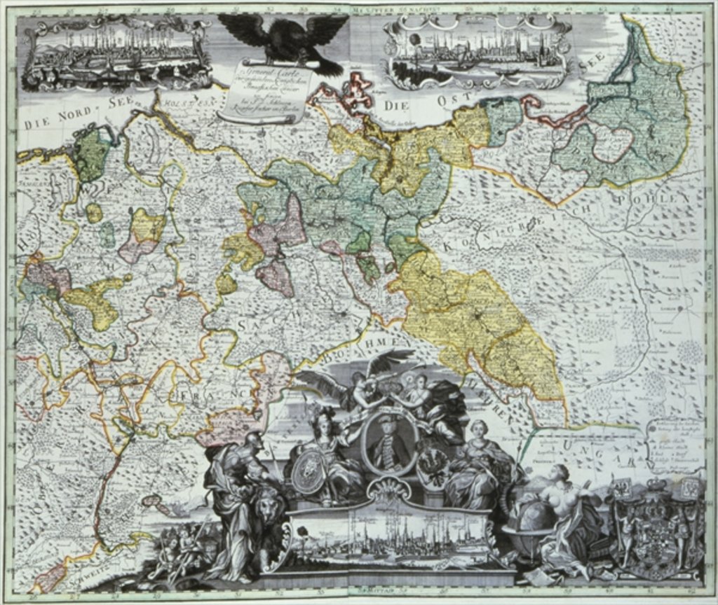 Detail of Master Sheet of the Prussian Sovereign Countries, c.1765 by German School