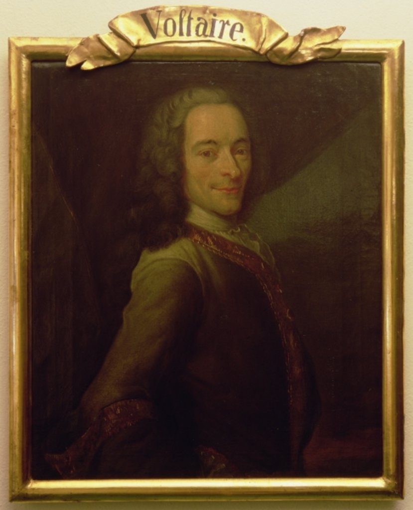 Detail of Portrait of Voltaire by French School