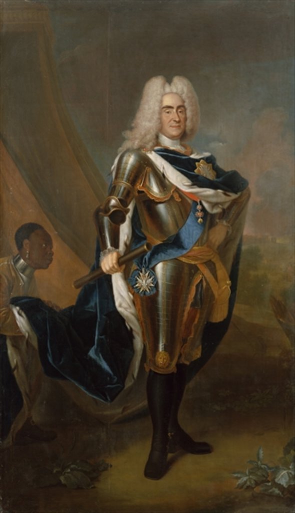 Detail of King Augustus II of Poland, before 1730 by Louis de Silvestre