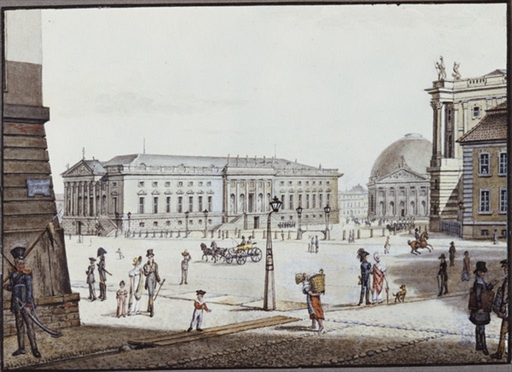 Detail of The Opernplatz, Berlin by F.A. Calau