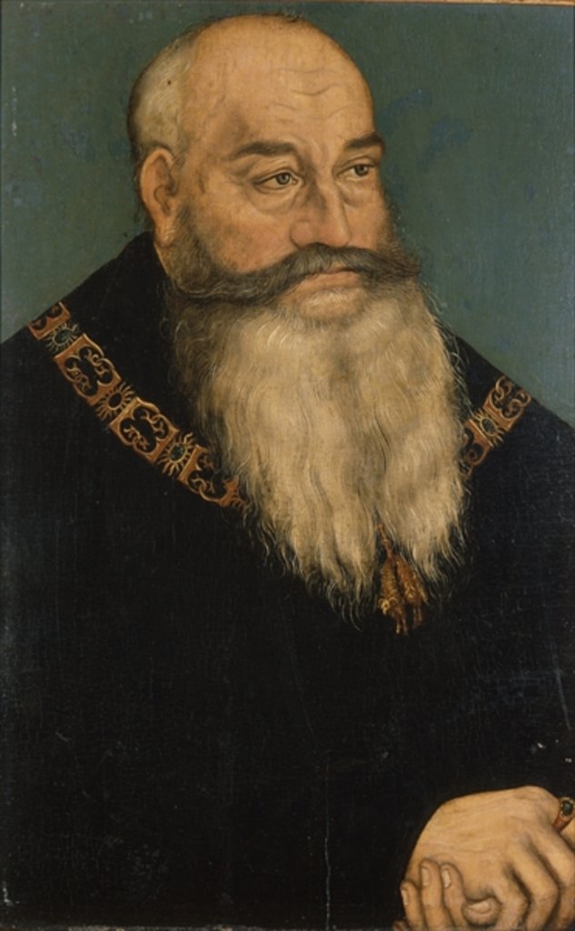 Detail of George the bearded by Lucas the Elder Cranach