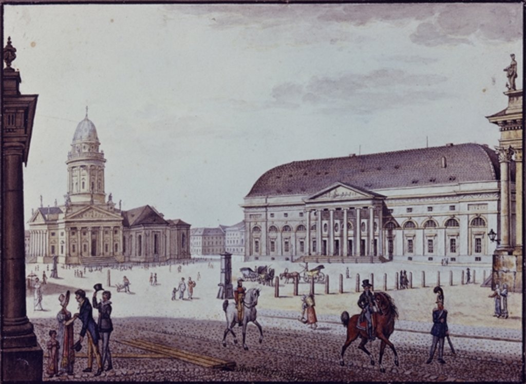 Detail of The Gerndarmenmarkt by F.A. Calau