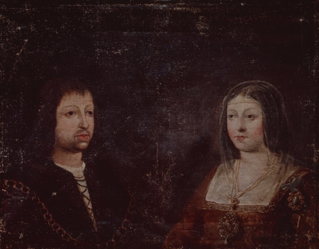 Detail of Ferdinand II of Aragon and Isabella I of Castile by Spanish School