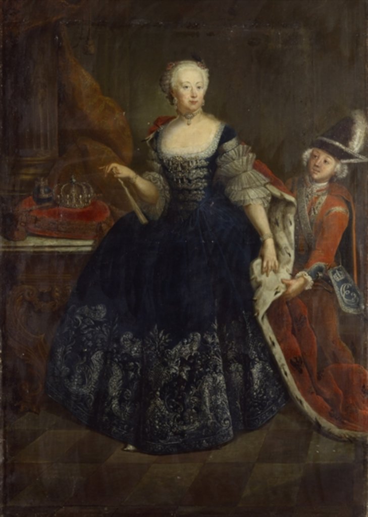 Detail of Elisabeth Christine von Braunschweig as Queen by Antoine Pesne