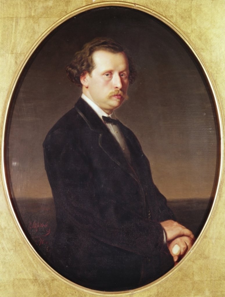 Detail of Portrait of N.G. Rubinstein by Vasili Grigorevich Perov