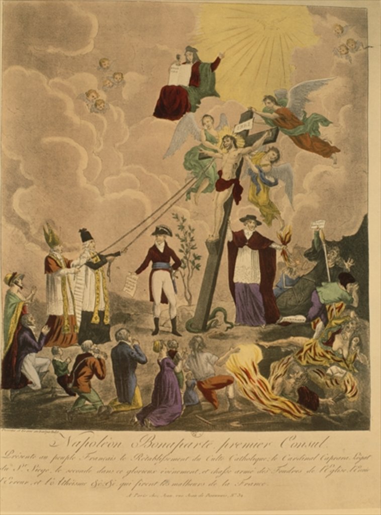 Detail of Allegory of the re-establishment of the Catholic religion in France in 1802 under Napoleon Bonaparte as First Consul, 1802 by French School