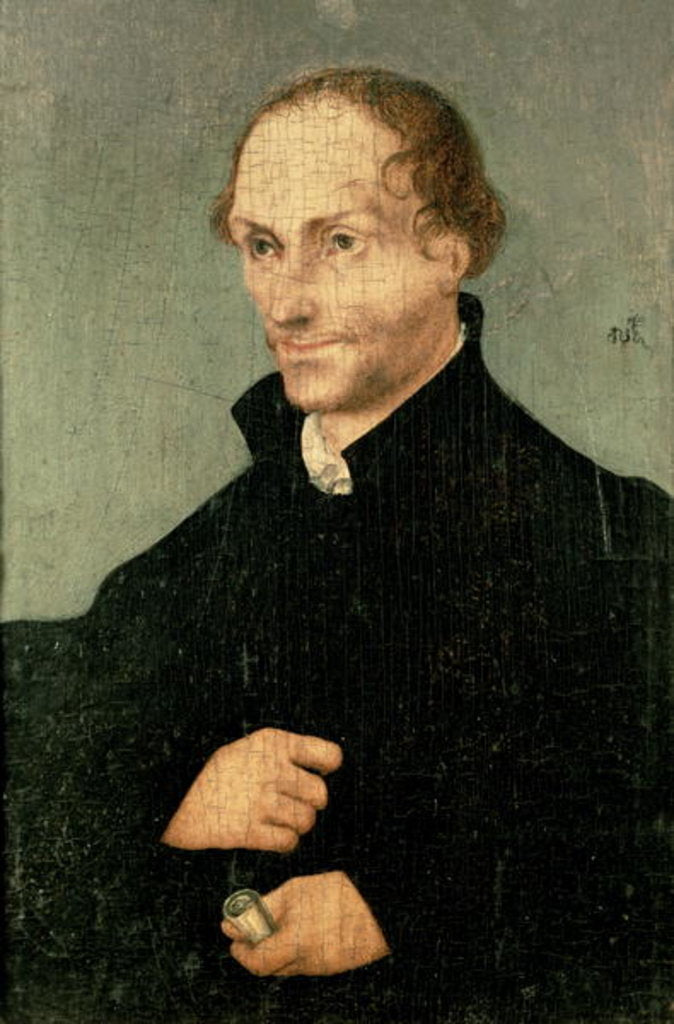 Detail of Portrait of Philipp Melanchthon, 1532 by Lucas the Elder Cranach