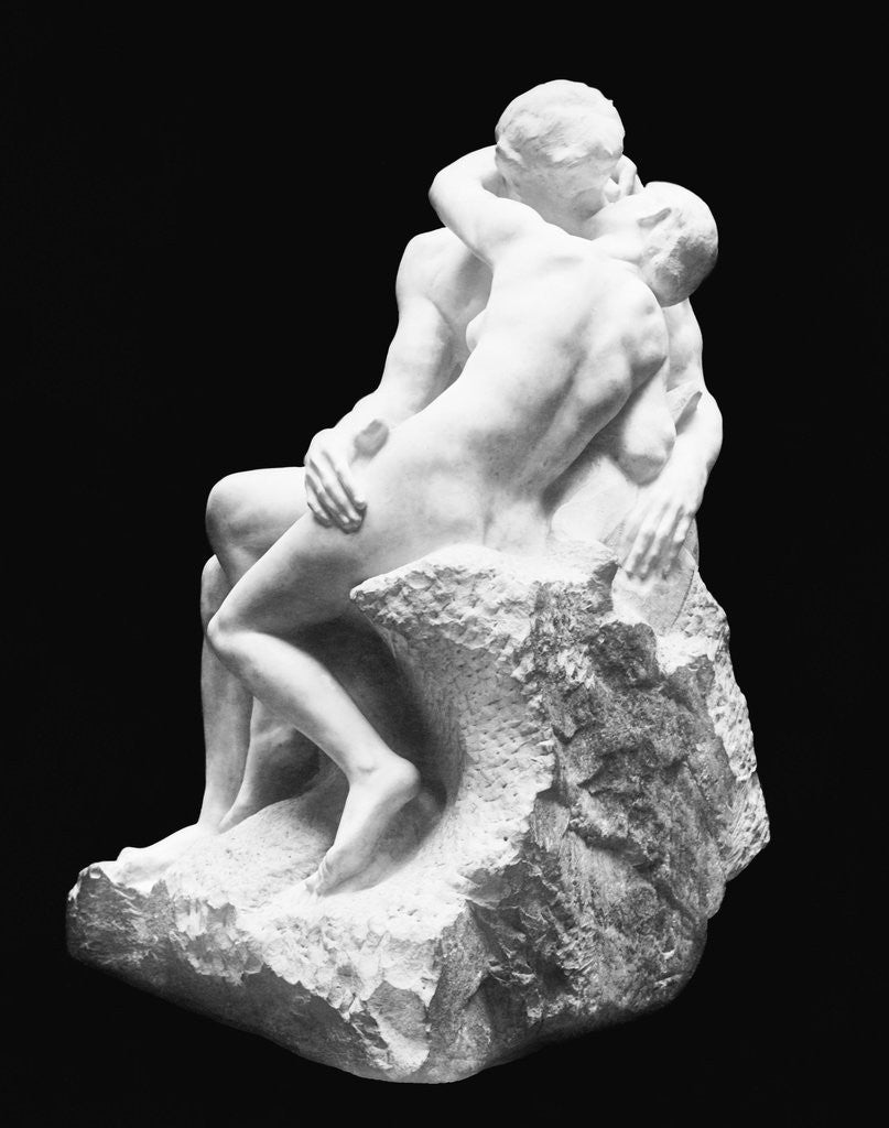 Detail of The Kiss by Auguste Rodin