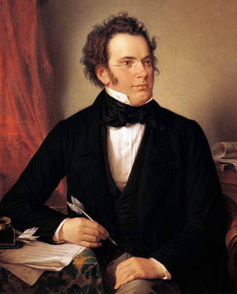 Detail of Franz Schubert by Wilhelm August Rieder