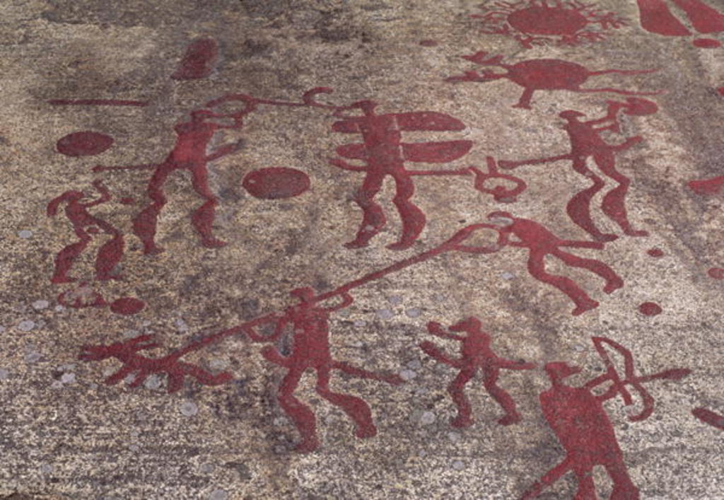 Detail of Hunting scene by Protohistoric Protohistoric