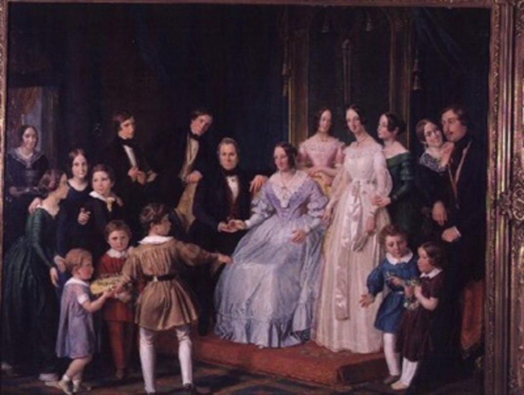 Detail of The Neuss Family, 1842 by Johann Baptist Joseph Bastine