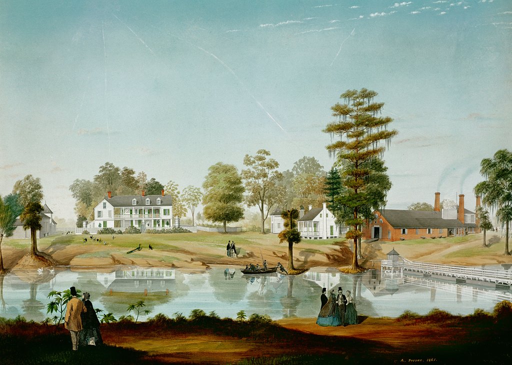 Detail of The Olivier Plantation, 1861 by Adrien Persac